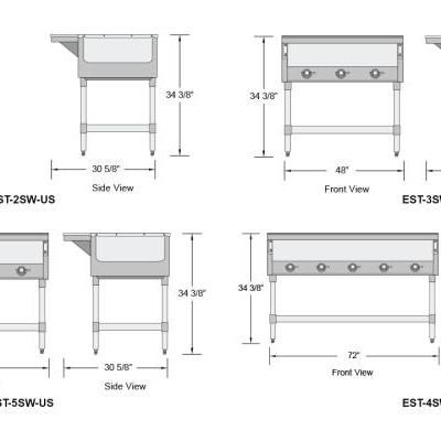 Copper Beech Range Steam Tables Schematics Design