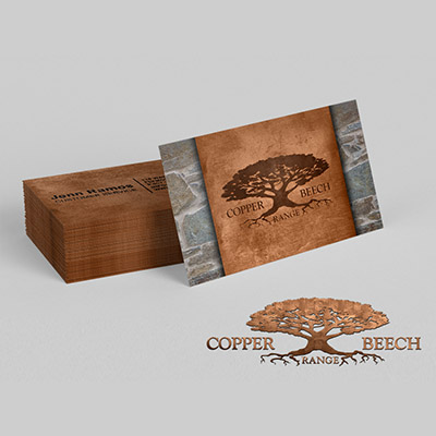 Copper Beech Range Business Card Design