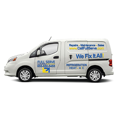 Full Serve Van Graphics Design