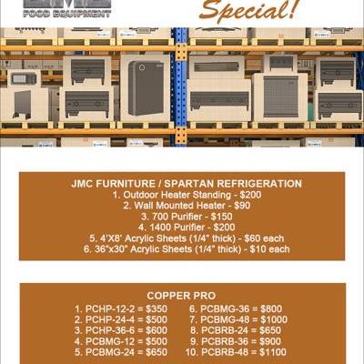 JMC Food Equipment Blow-Out Flyer Design