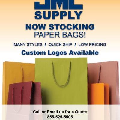 JMC Supply Now Stocking Paper Bags Flyer 2  Design