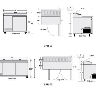 Spartan Refrigeraton Pizza Units Schematics Design