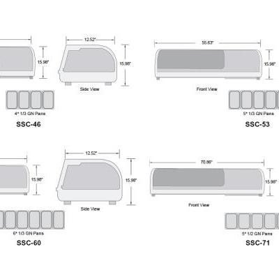 Spartan Refrigeraton Sushi Cases Schematics Design