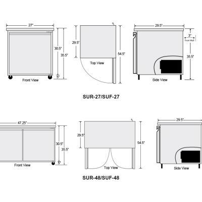 Spartan Refrigeraton Undercounters Schematics Design